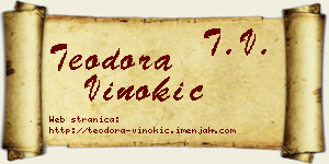 Teodora Vinokić vizit kartica